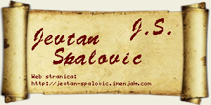 Jevtan Spalović vizit kartica